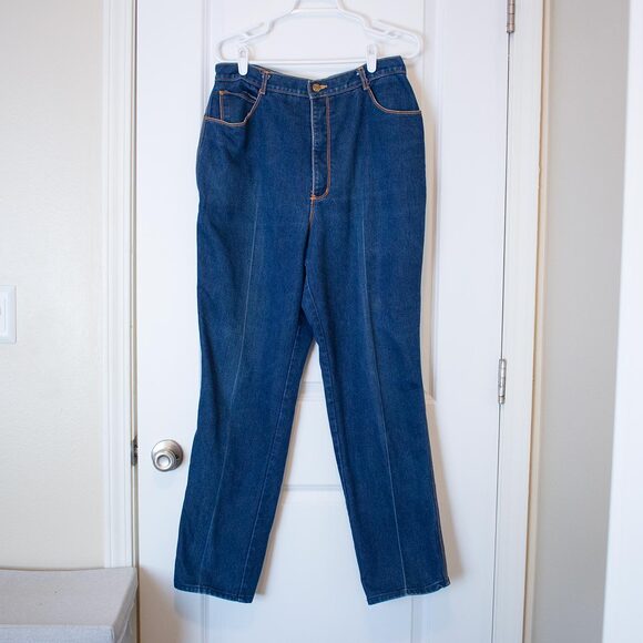 Vtg 12 High Waisted Gitano Jeans High Rise Bold Hem Classic Denim Soft Autumn - Picture 2 of 9